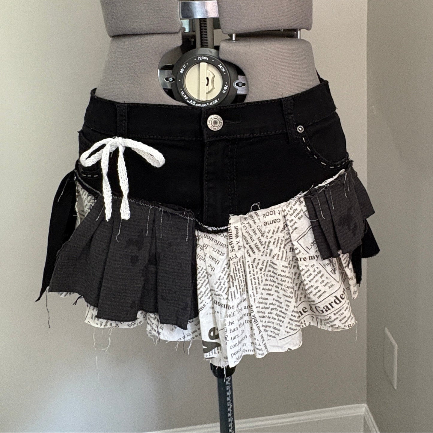 mixed mini skirt