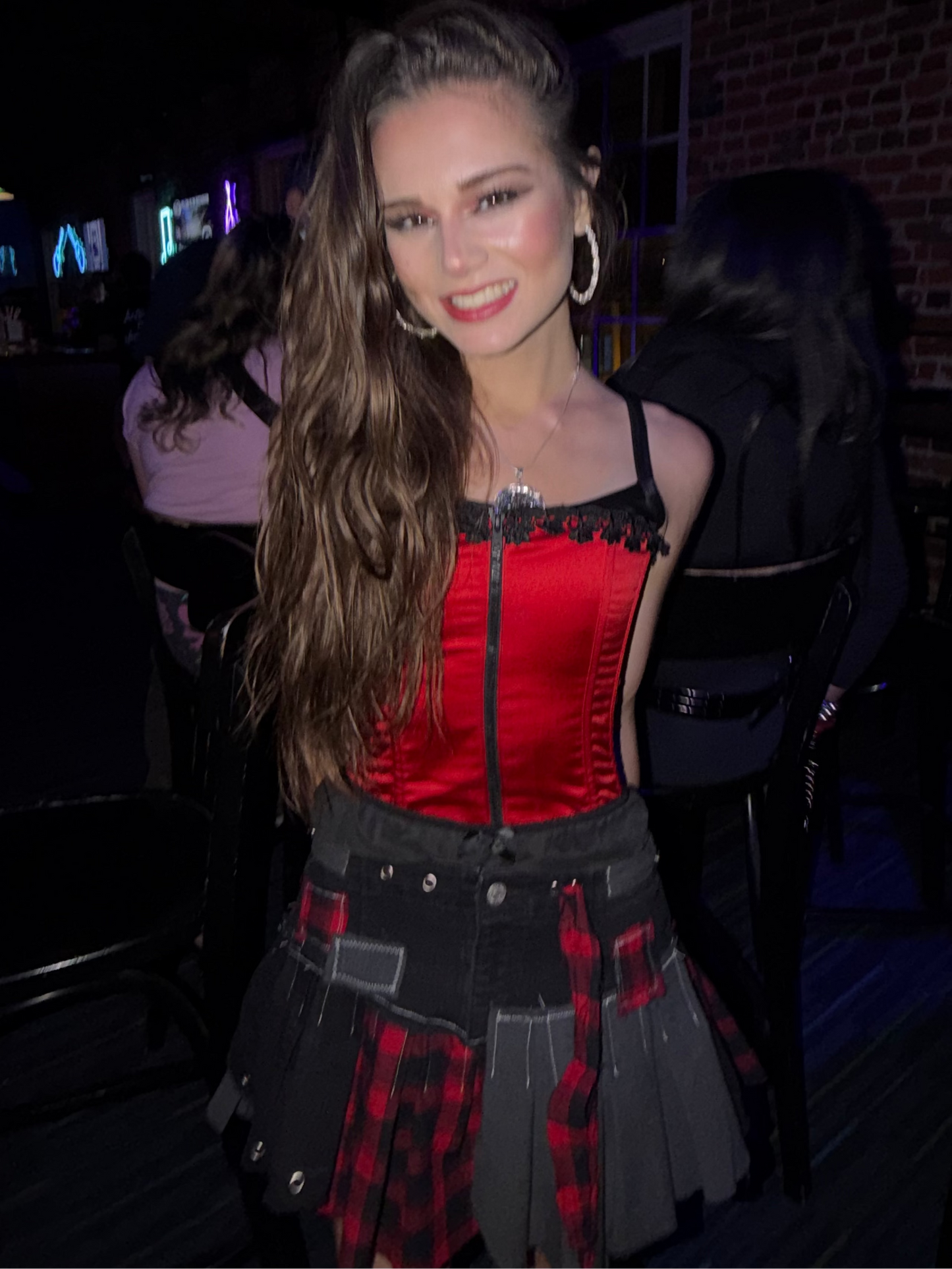 mixed mini skirt